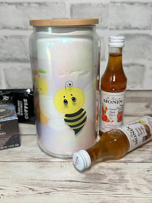 Queen Bee | 16oz Glass Can Cup