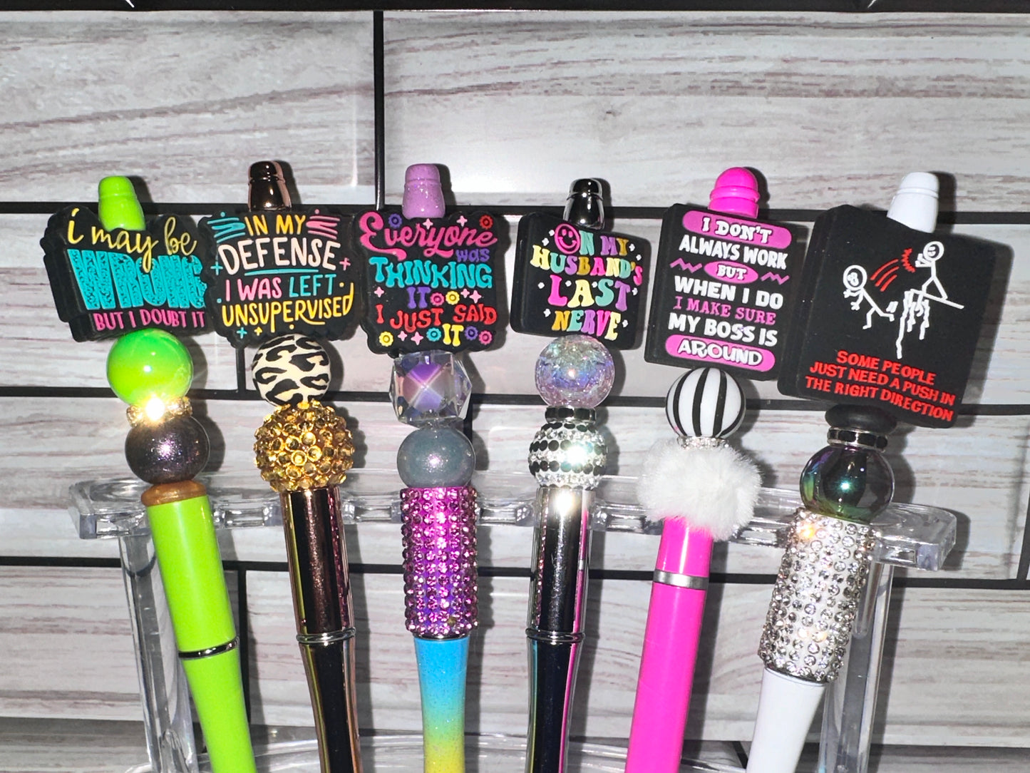 Beaded Focal Pens Sassy Signers