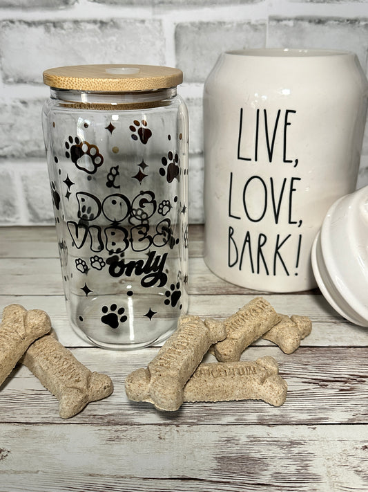 Dog Vibes Only | 16oz Glass Can Cup