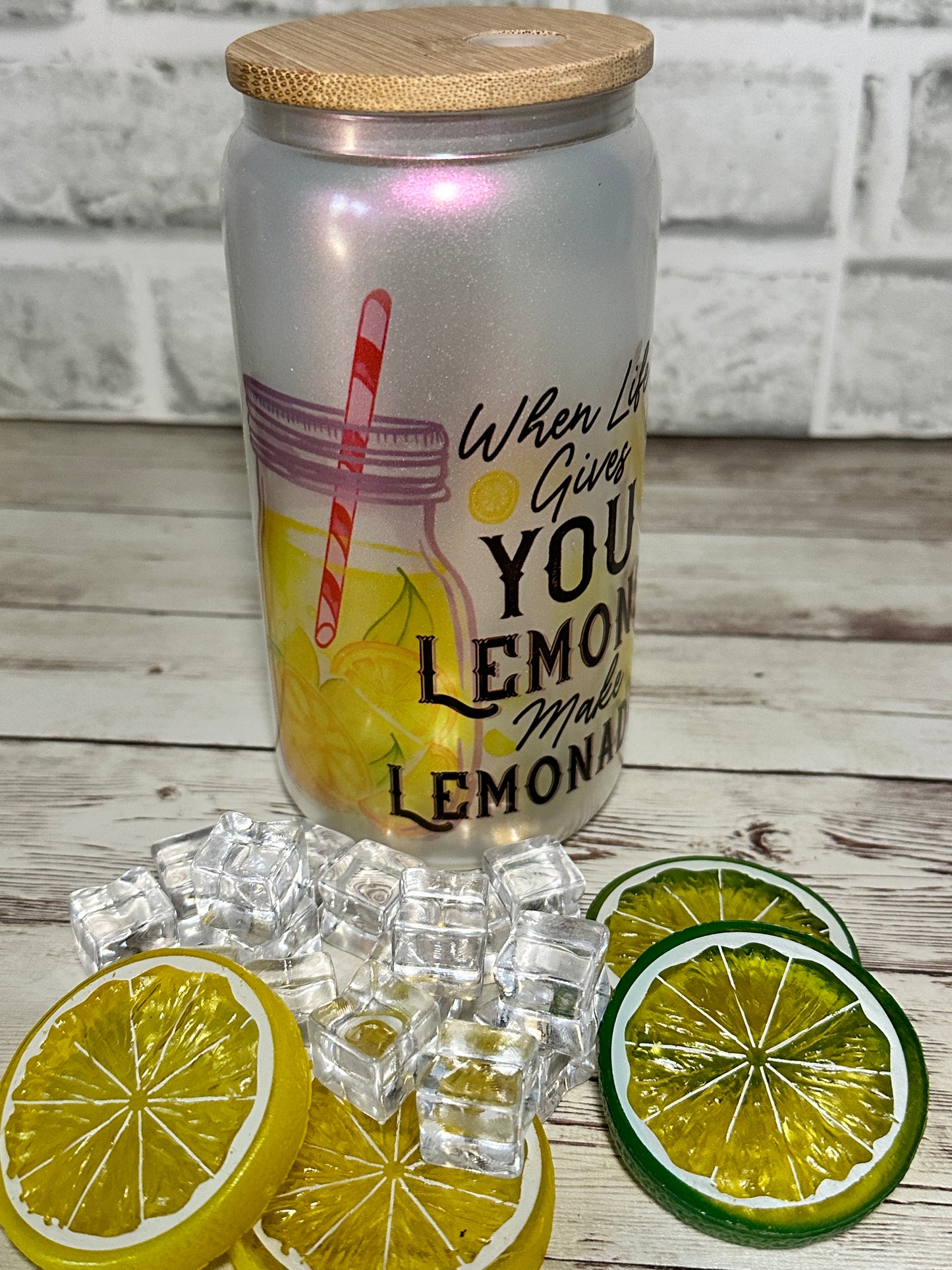 When Life Gives You Lemons . . . | 16oz Glass Can Cup
