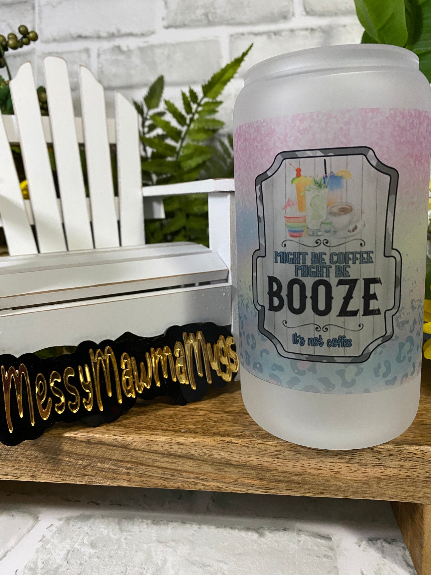 Might Be Coffee, Might Be Booze | 16oz Glass Beer Can